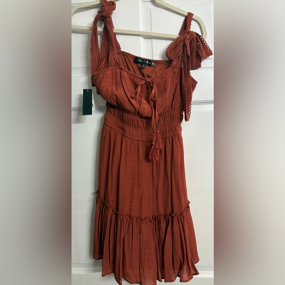 Ash & Violet Rust Dress Size M NWT - Picture 1 of 13